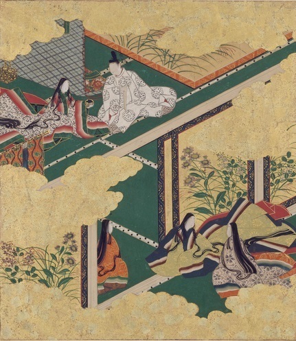 源氏物語画帖「その三十一 真木柱」(光吉筆:京博本)周辺: 新 源氏物語画帖「その三十一 真木柱」(光吉筆:京博本)周辺: 新
