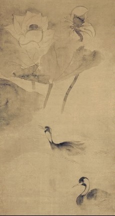 俵屋宗達、蓮池水禽図、超希少・大判画集画、新品高級額装付 国指定文化財等データベース