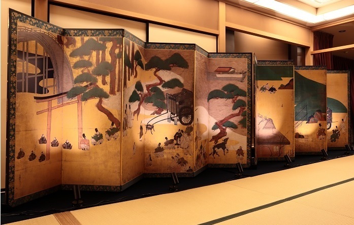 醍醐寺などでの宗達(その十二・「光広賛の「関屋澪標図」屏風