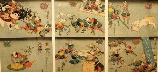 町物（京都・江戸）と浮世絵（その十九 月岡芳年「猫鼠合戦