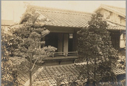 真作】芝次暁帆/俳句/鴬に清瀧の水しづかなり/金銀箔/